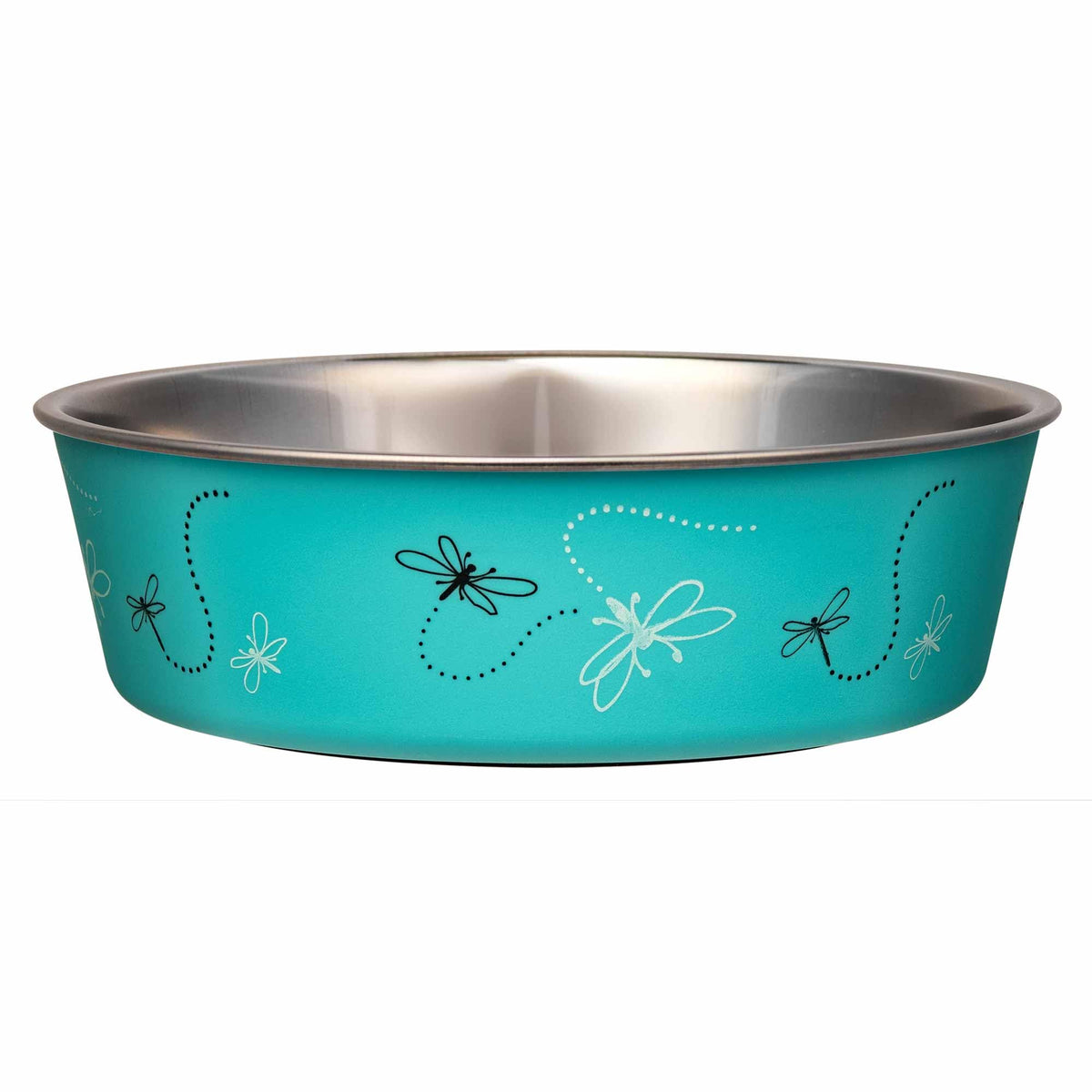 Loving Pets Bella Dog Bowls- Stainless Steel Dog & Cat Bowls - Spill Proof Dog Food Bowl, Cat Bowl, Puppy Essentials & Pet Supplies Great for Home & Travel (Medium 20-35 lbs, Espresso)