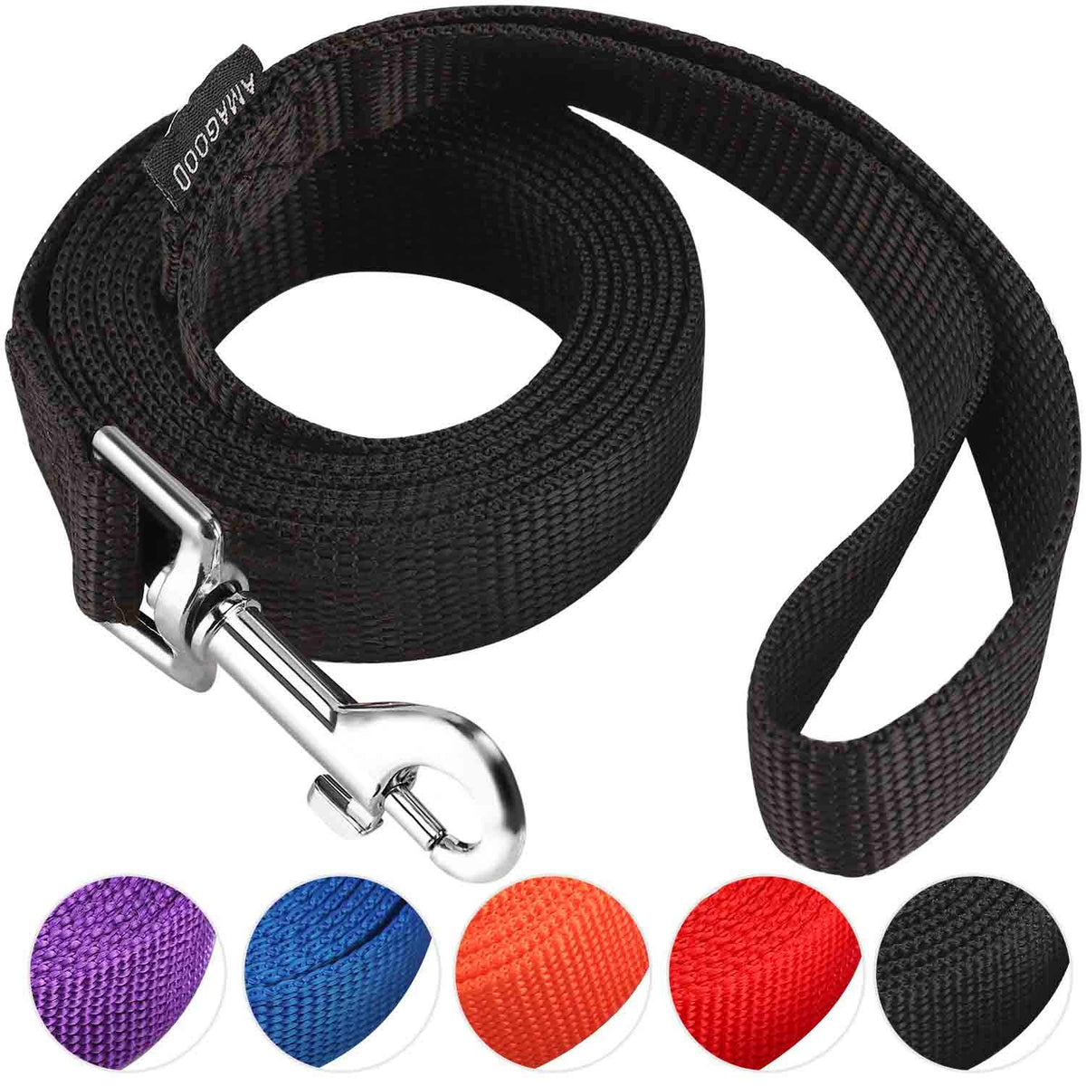 6 FT Puppy/Dog Leashes, Strong Traditional Style Leash with Easy to Use Collar Hook,Dog Lead Great for Small(Red,5/8" x 6 Feet) (Red)