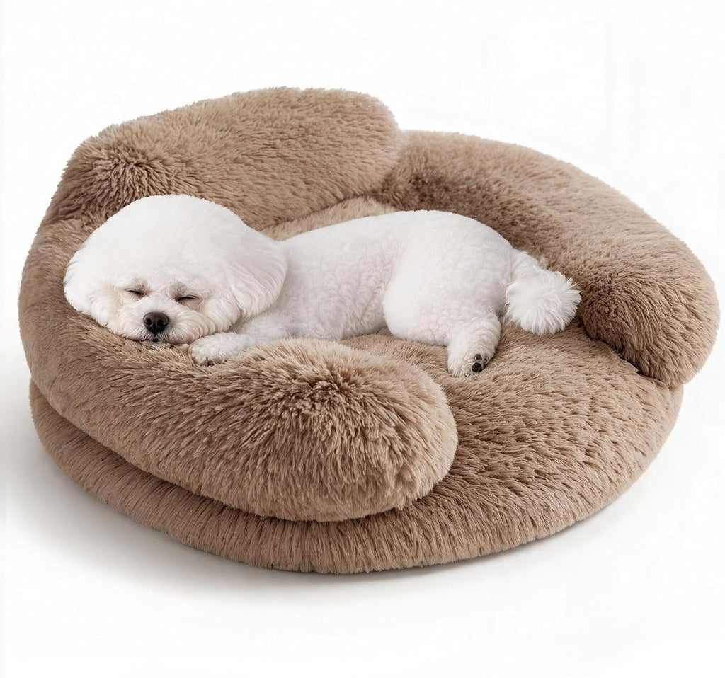 EHEYCIGA 23" Calming Donut Dog Bed for Small Dog & Cat Washable Pet Couch