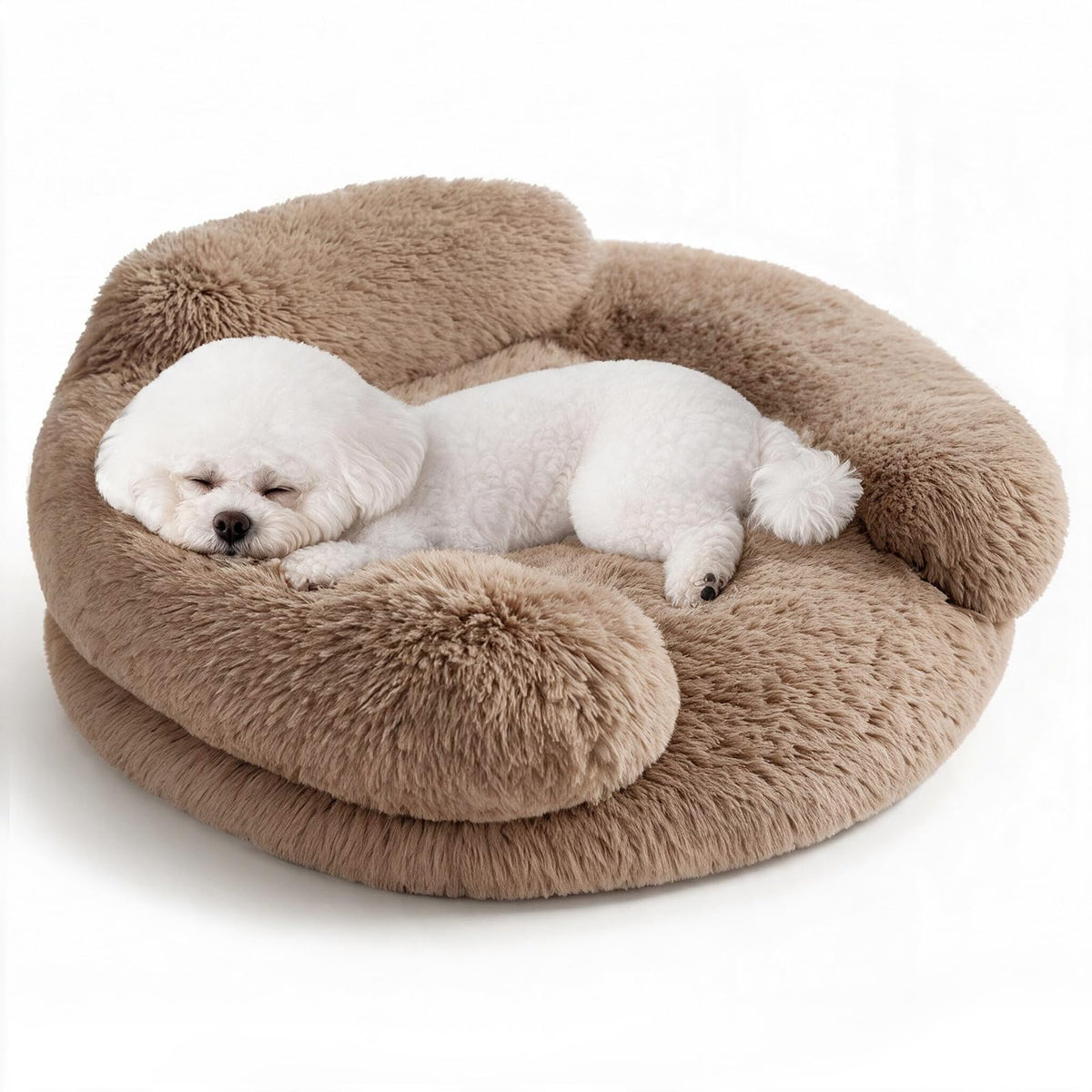 EHEYCIGA 23" Calming Donut Dog Bed for Small Dog & Cat Washable Pet Couch