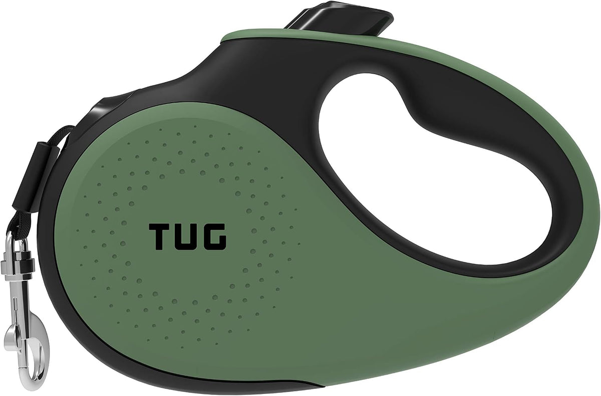 TUG Original Retractable Dog Leash, 16 ft (Medium, Green)