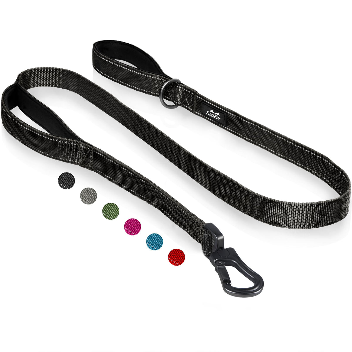 Twoear 6FT 1IN Heavy Duty Dog Leash for Large Dogs with 2 Padded Handles