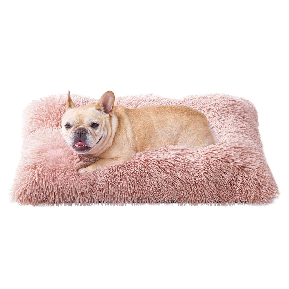 EHEYCIGA Fluffy Dog Crate Bed for Medium Dogs, Plush Crate Pad, Grey