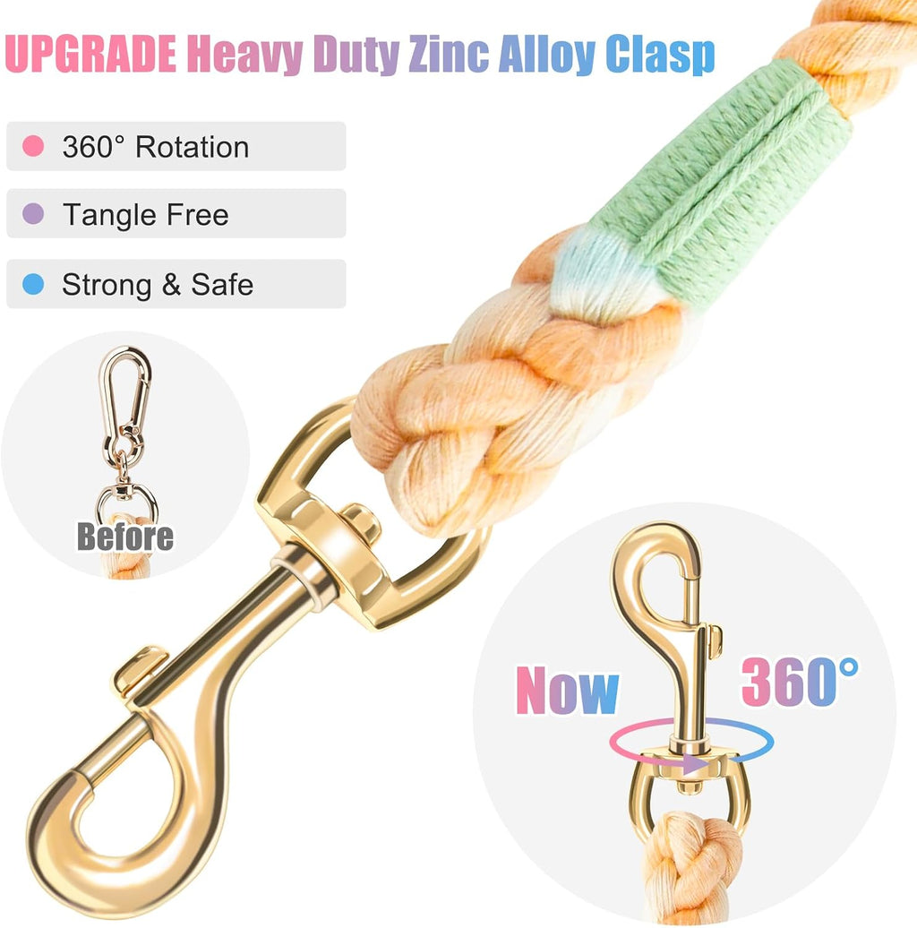 5 FT Handmade Rope Dog Leash for Small Medium and Large Dogs
