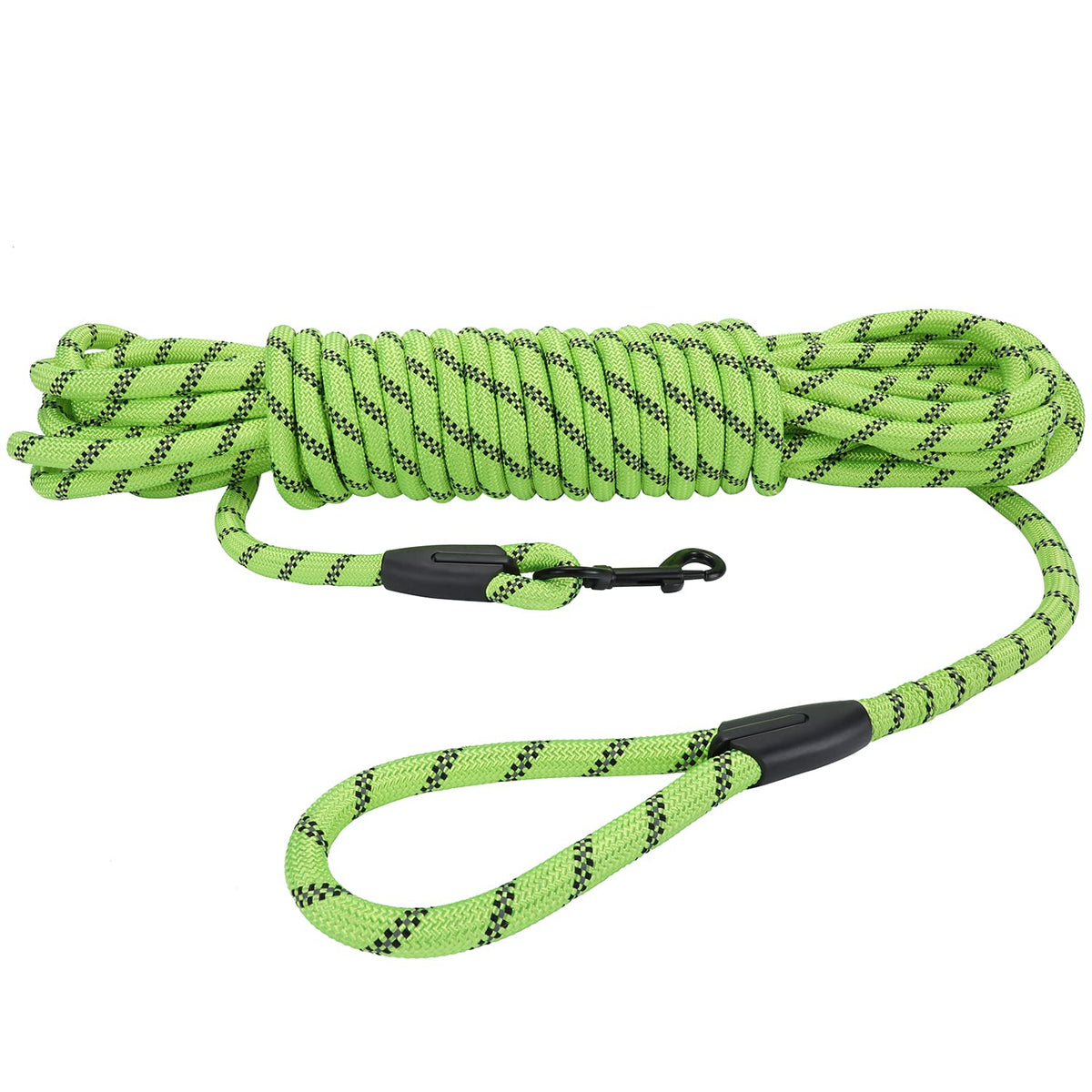 Hi Kiss Dog/Puppy Obedience Recall Agility Lead - 15ft 20ft 30ft 50ft 100ft Leash - Great for Training, Play, Camping, or Backyard - Orange 20ft