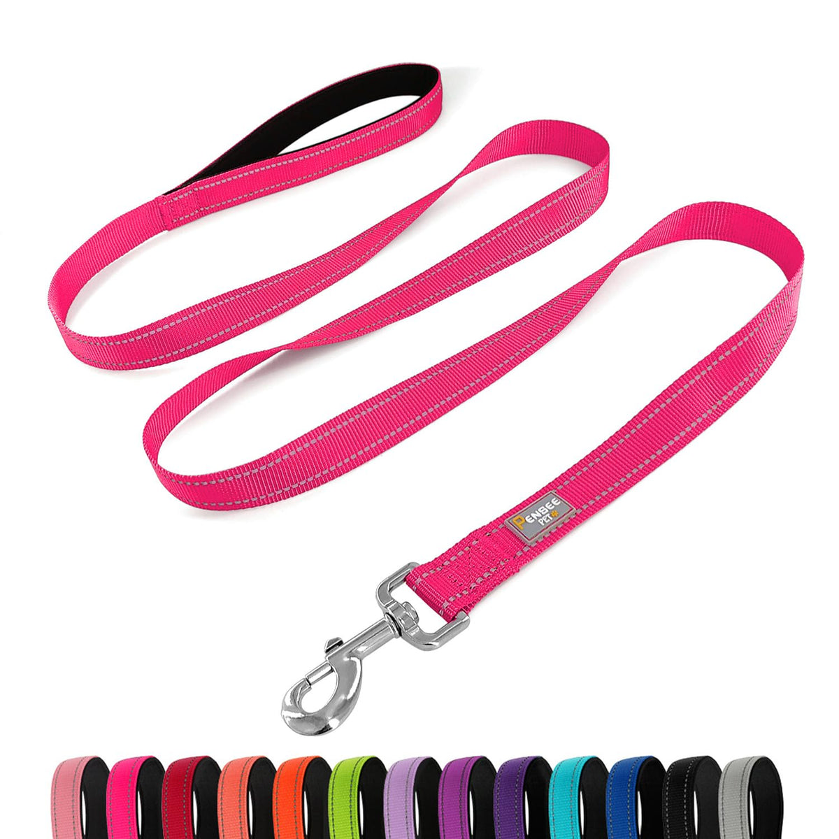 6 FT Basic Dog Leash for Medium Dogs,Black