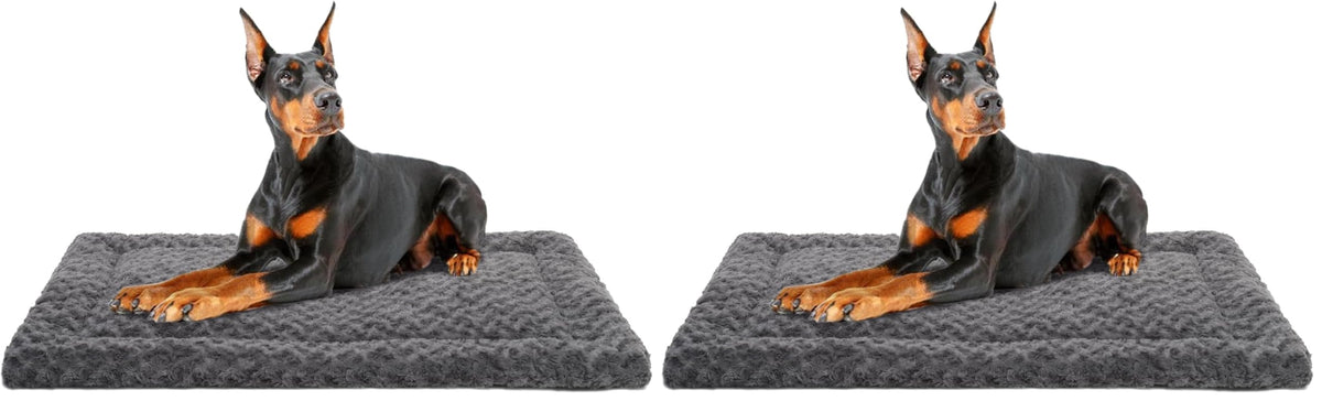 Exsnugy Washable Dog Bed Mat Medium Size Fluffy Pet Crate Pad 36x23