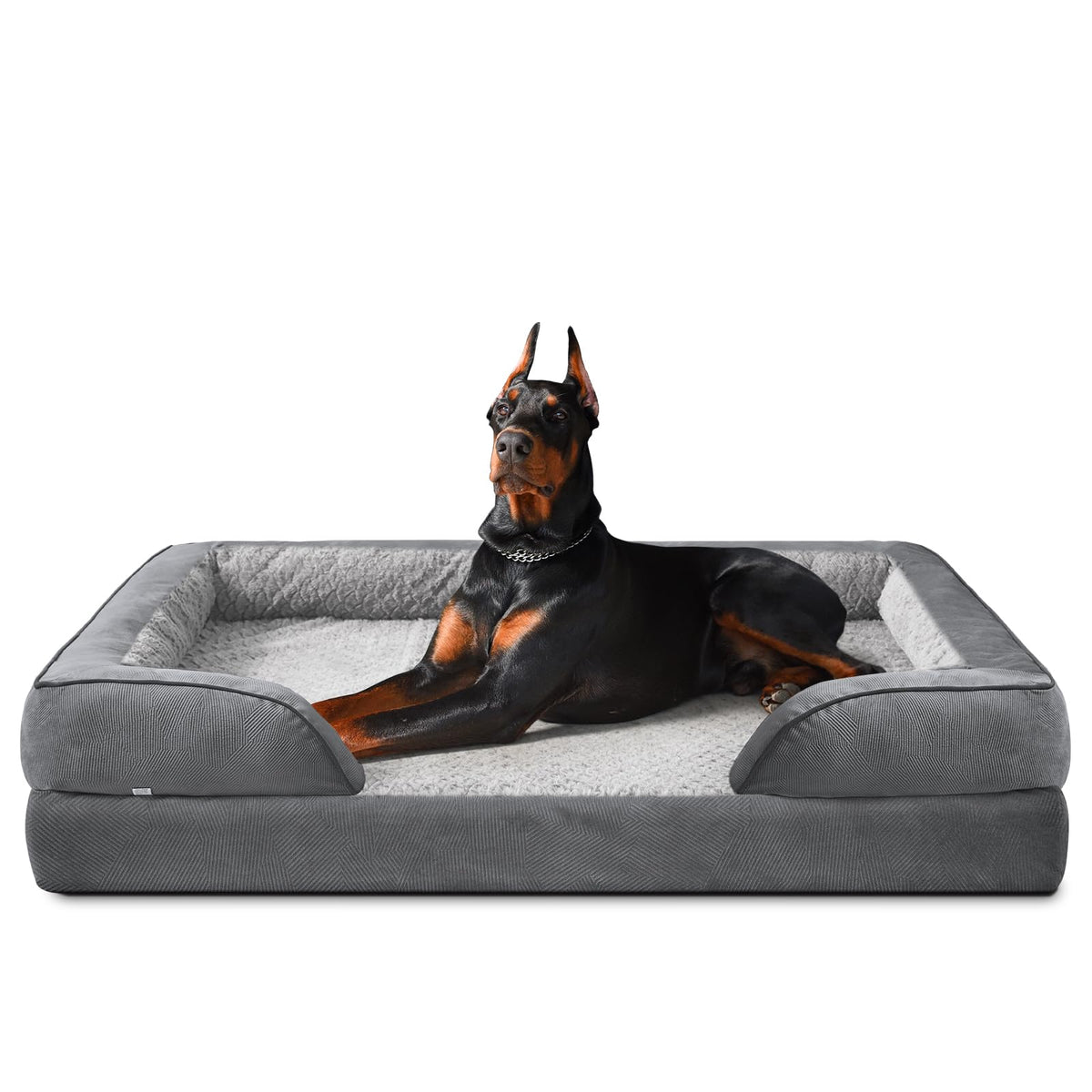 INVENHO Orthopedic Dog Beds Large Sized, XL Washable Dog Sofa with Egg-Crate Foam, Waterproof Lining and Non-Skid Bottom