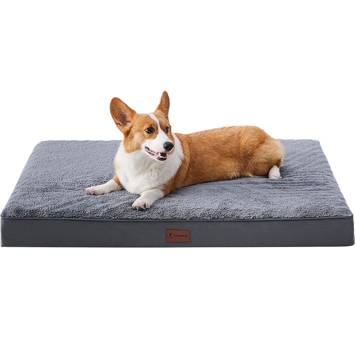 Waterproof Medium Size Dog Crate Bed Orthopedic 35x22 Grey