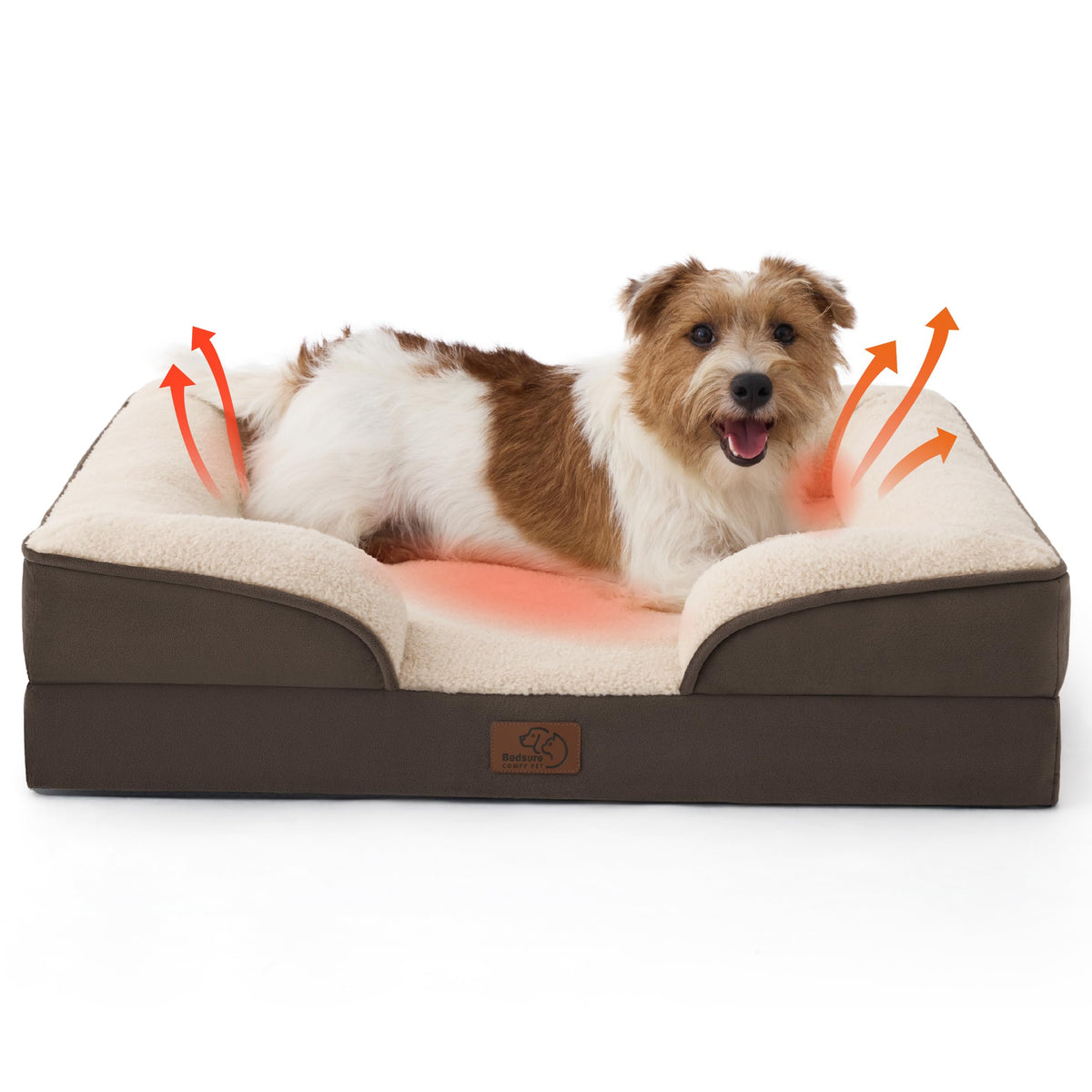 Bedsure Orthopedic Dog Bed Medium Washable Original Design, 28" Grey