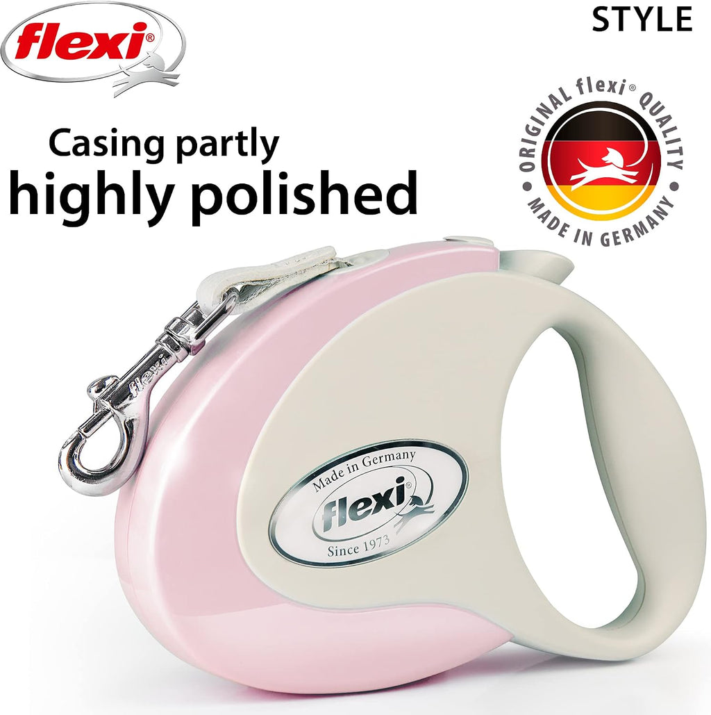 FLEXI® Classic Tape Retractable Dog Leash, Small, 10 ft - Pink/Rose