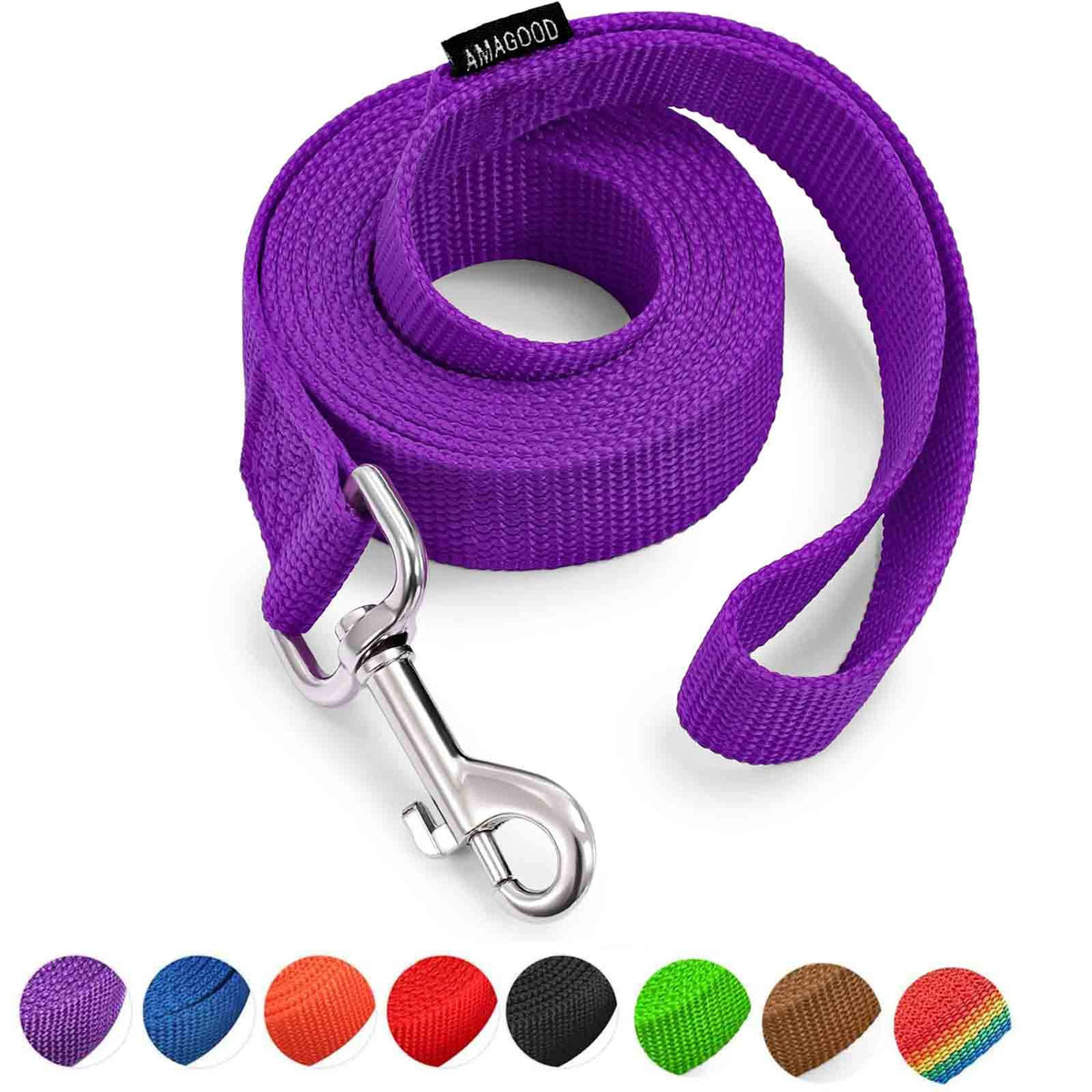 6 FT Puppy/Dog Leashes, Strong Traditional Style Leash with Easy to Use Collar Hook,Dog Lead Great for Small(Red,5/8" x 6 Feet) (Red)
