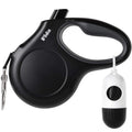 Fida Retractable Dog Leash with Dispenser and Poop Bags, 16ft, White & Pink