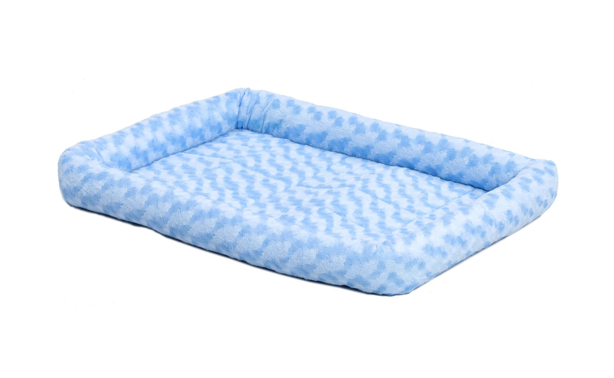 QuietTime by MidWest 24" Dog Crate Bolster Bed, Gray, Small Breeds