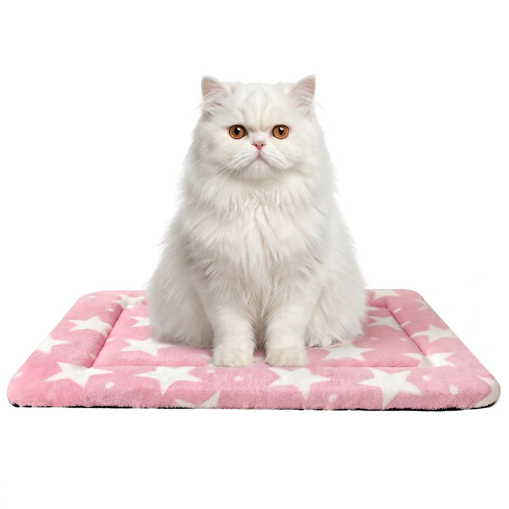 Dog Bed Mat,Reversible & Ultra Soft Kennel Pad-Machine Washable Pet Bed for Dogs & Cats-All-Weather Crate Liner for Crates,Carriers & Travel (Pink, 35" L x 23" W x 1.5" Th)