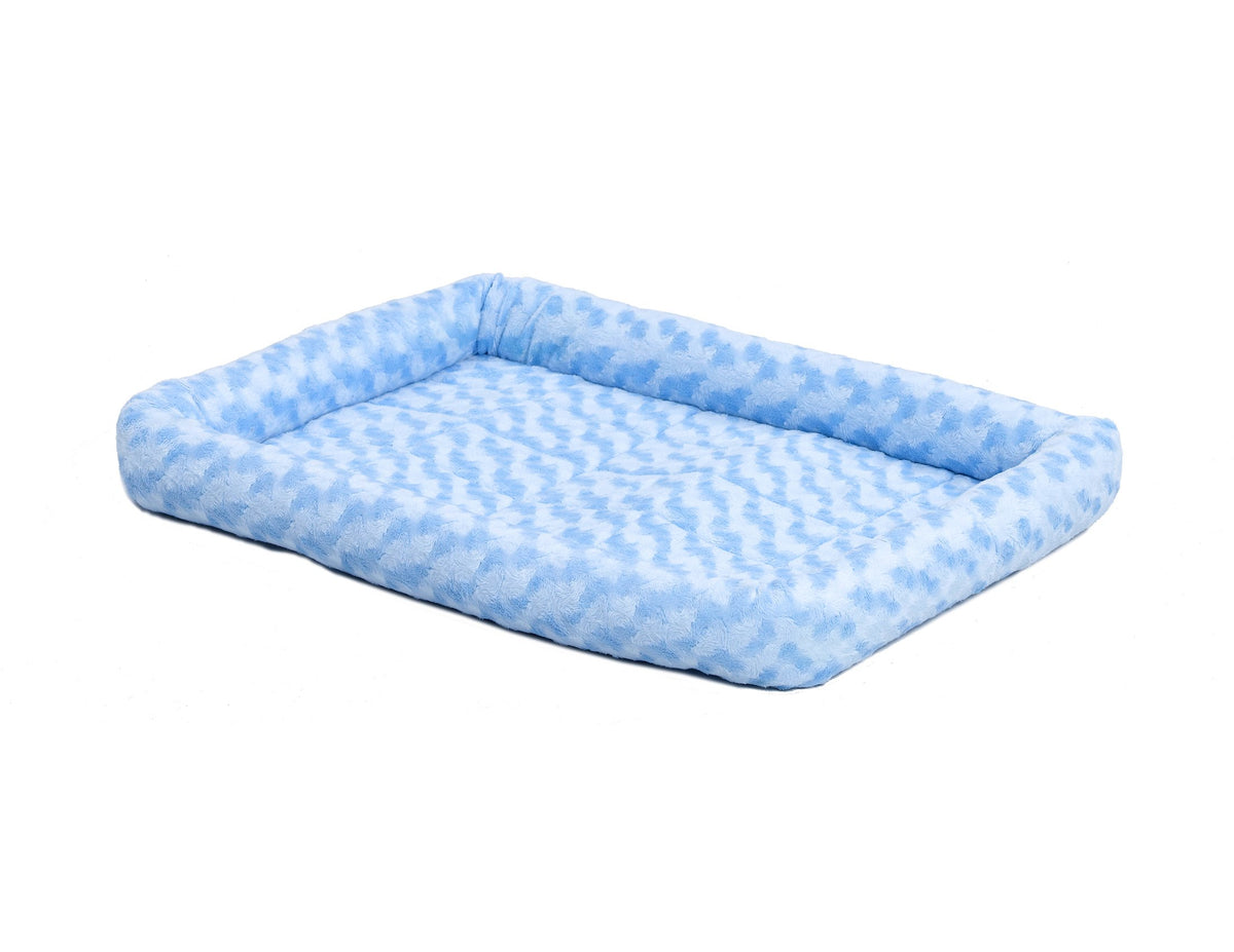 QuietTime by MidWest 24" Dog Crate Bolster Bed, Gray, Small Breeds