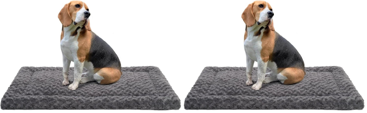 Exsnugy Washable Dog Bed Mat Medium Size Fluffy Pet Crate Pad 36x23