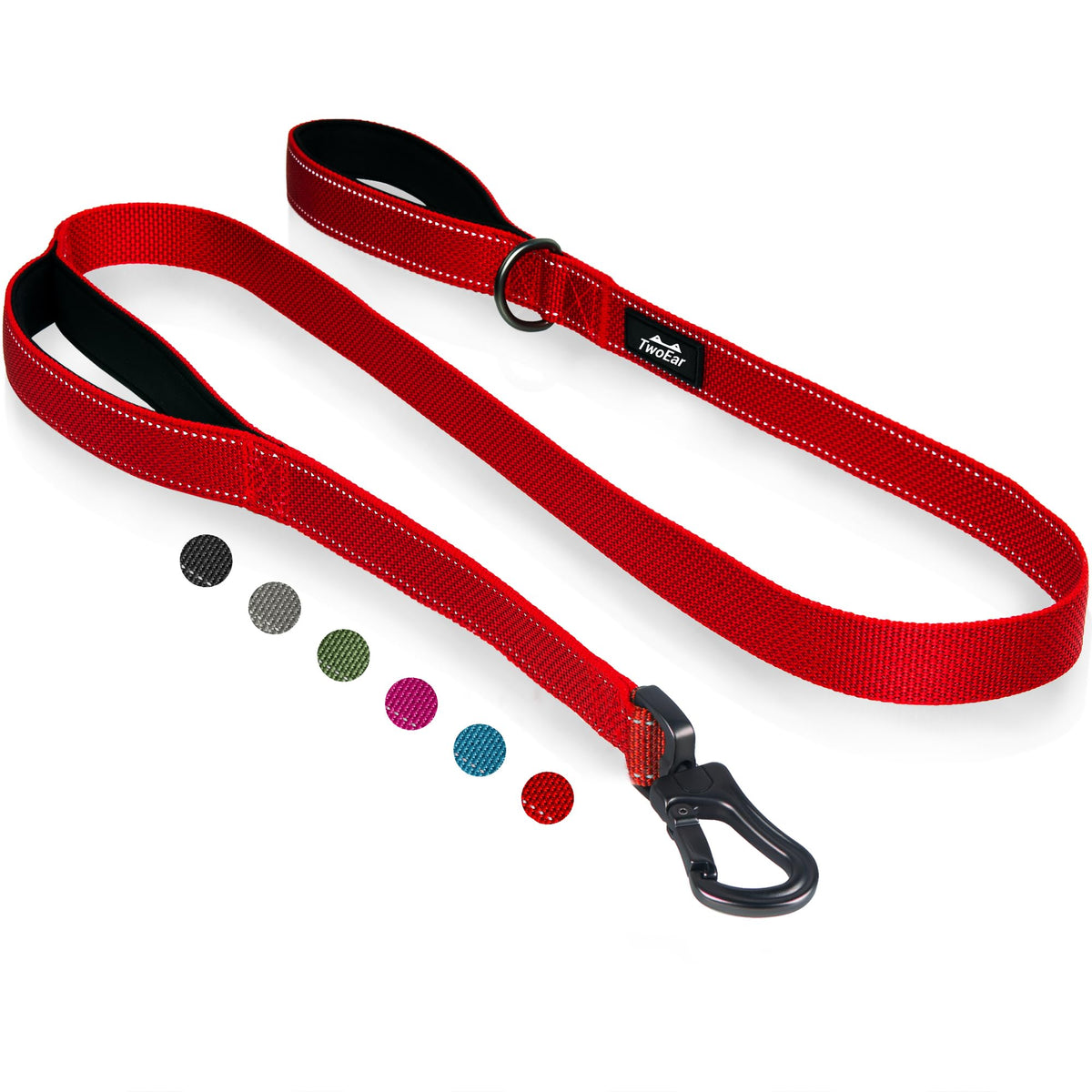 Twoear 6FT 1IN Heavy Duty Dog Leash for Large Dogs with 2 Padded Handles