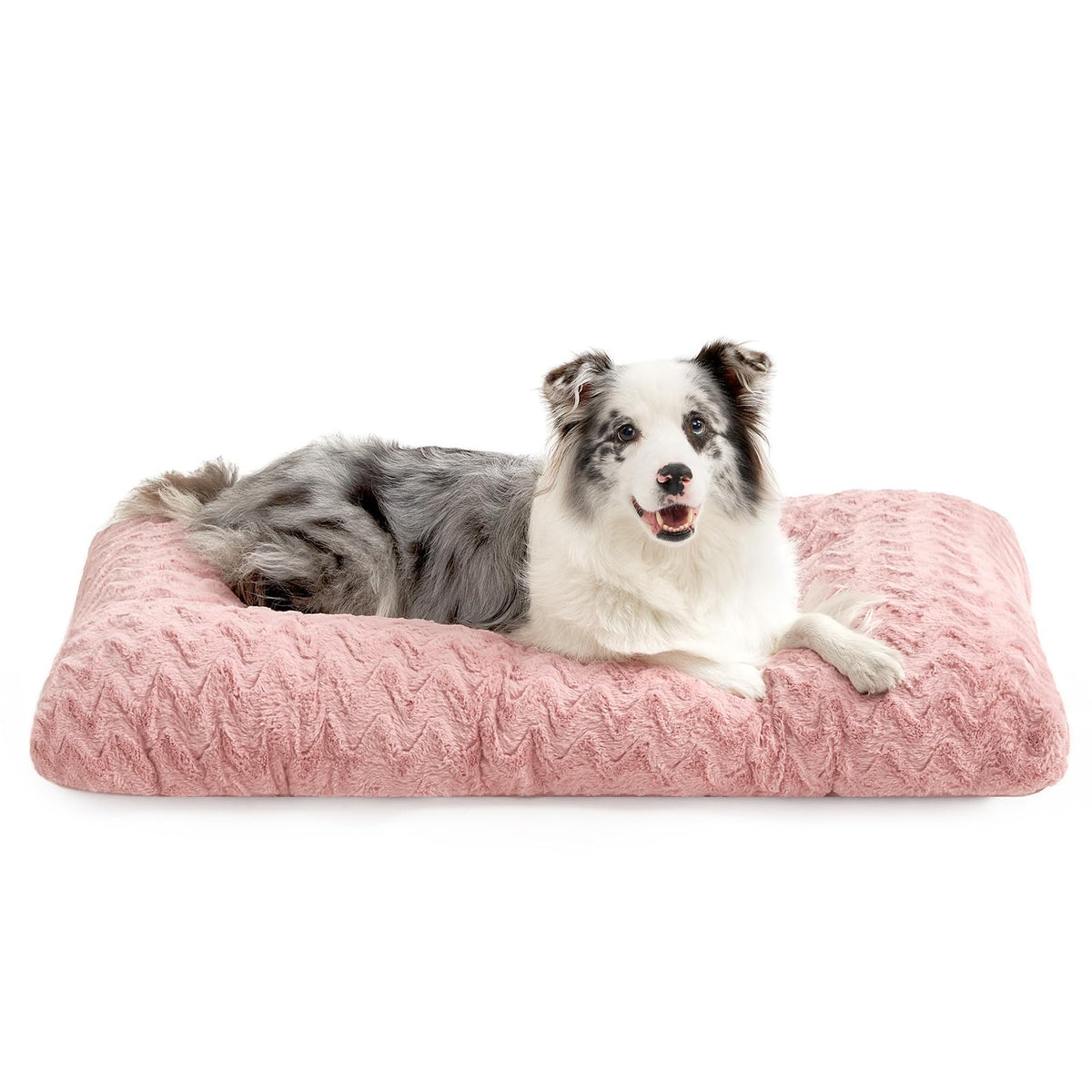 EHEYCIGA Washable Large Dog Bed for Crate, 35x23 Inch Pet Bed, Grey