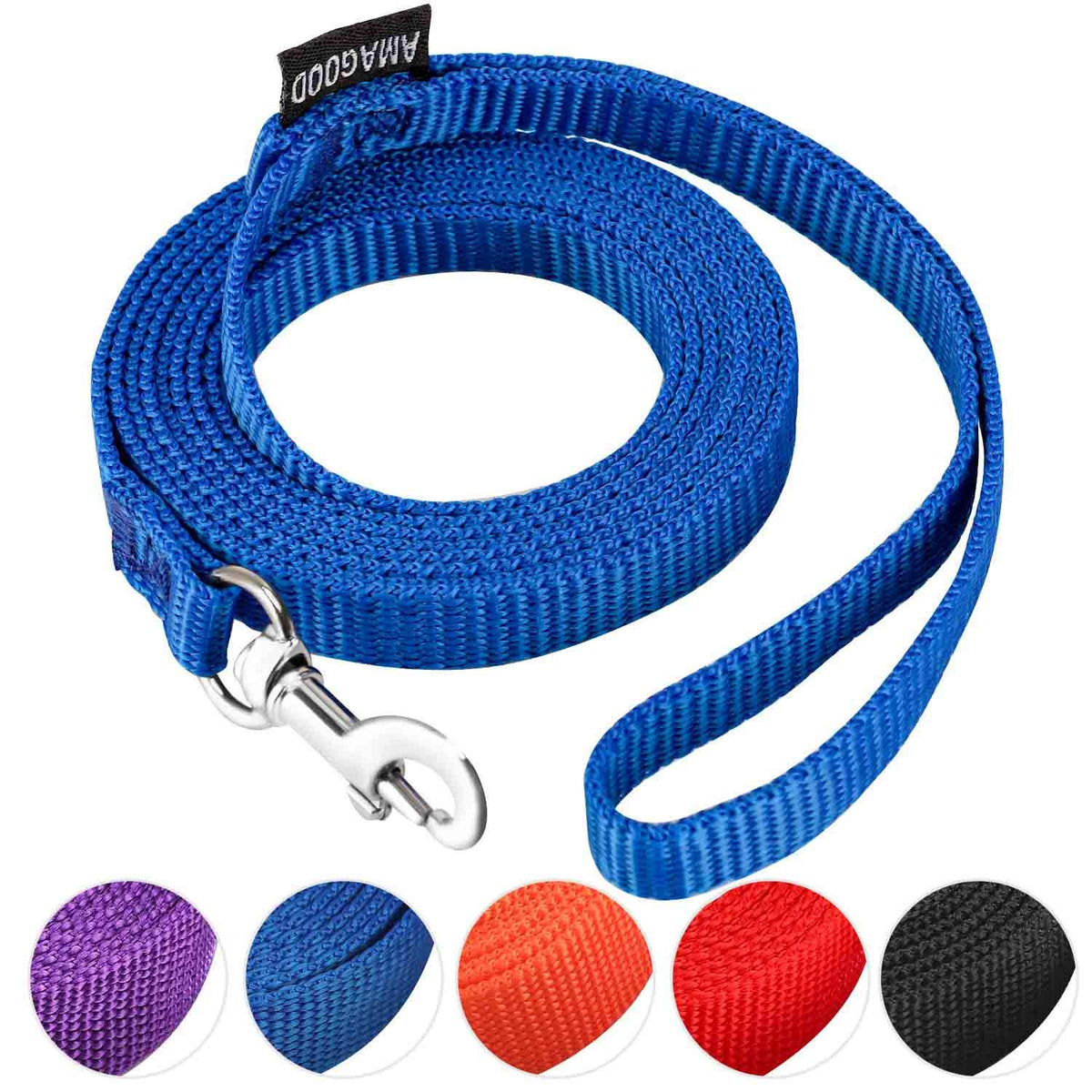 6 FT Puppy/Dog Leashes, Strong Traditional Style Leash with Easy to Use Collar Hook,Dog Lead Great for Small(Red,5/8" x 6 Feet) (Red)