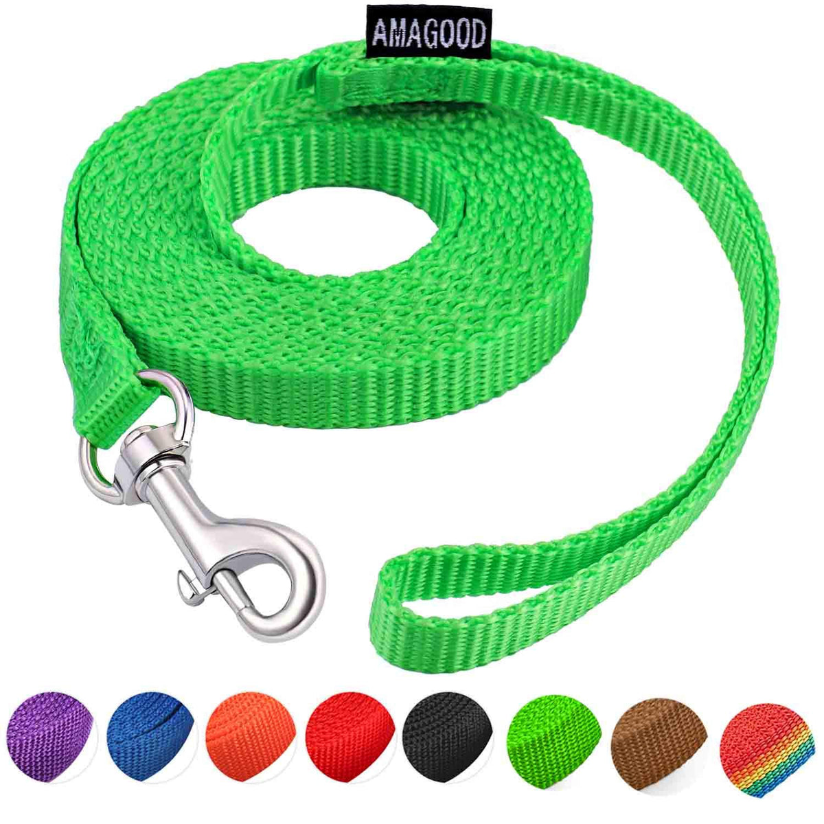 6 FT Puppy/Dog Leashes, Strong Traditional Style Leash with Easy to Use Collar Hook,Dog Lead Great for Small(Red,5/8" x 6 Feet) (Red)