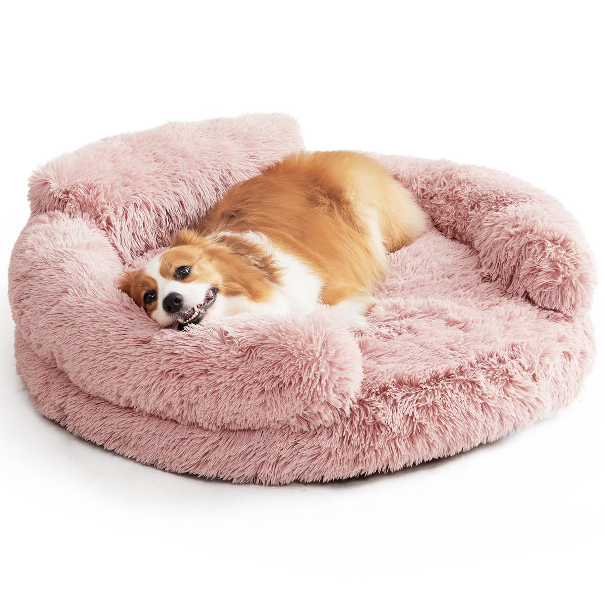 EHEYCIGA 23" Calming Donut Dog Bed for Small Dog & Cat Washable Pet Couch
