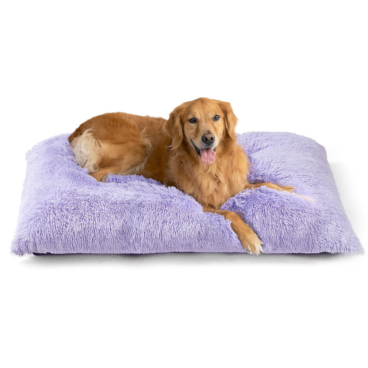 EHEYCIGA Fluffy Dog Crate Bed, Plush Extra Large Dog Pillow, Grey