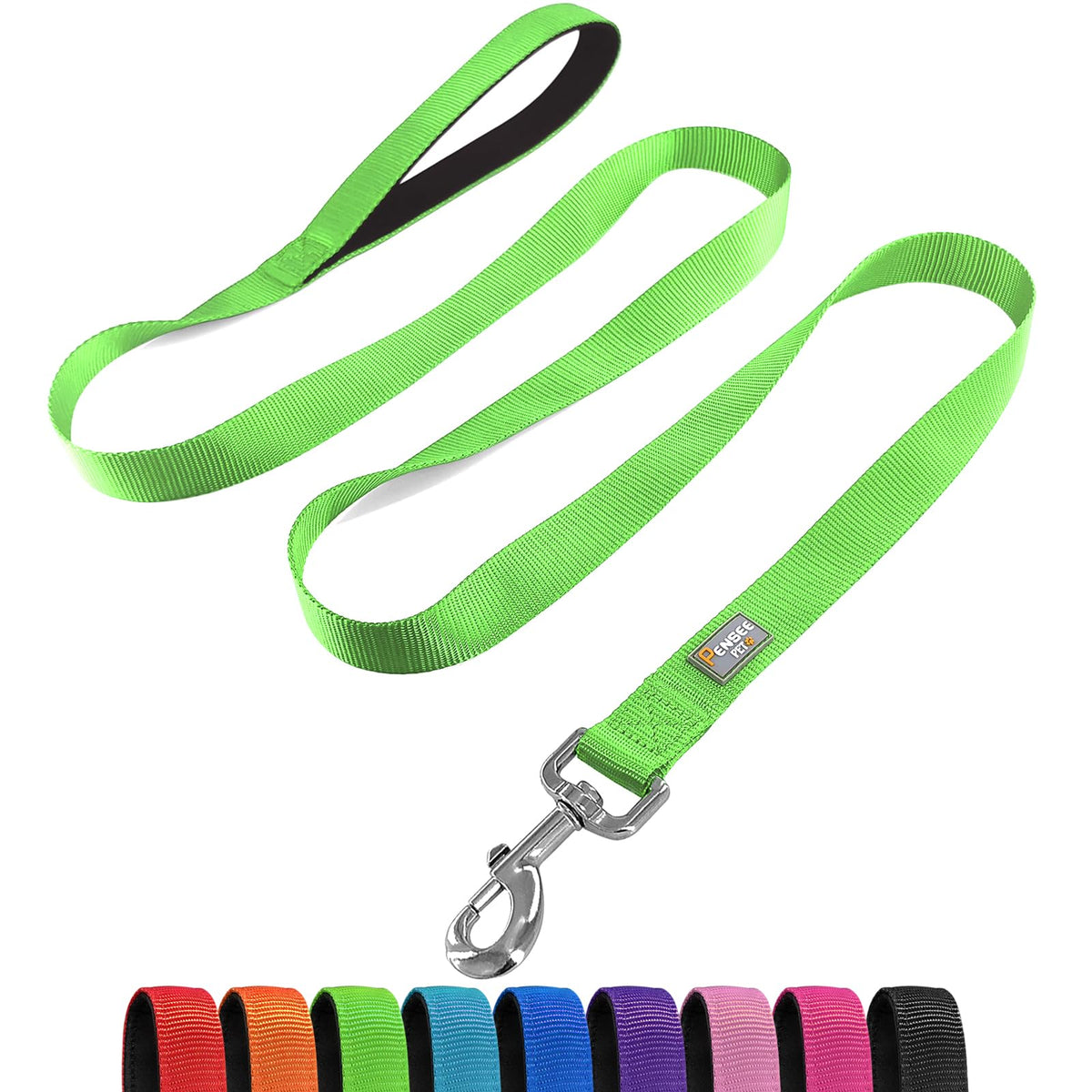 6 FT Basic Dog Leash for Medium Dogs,Black