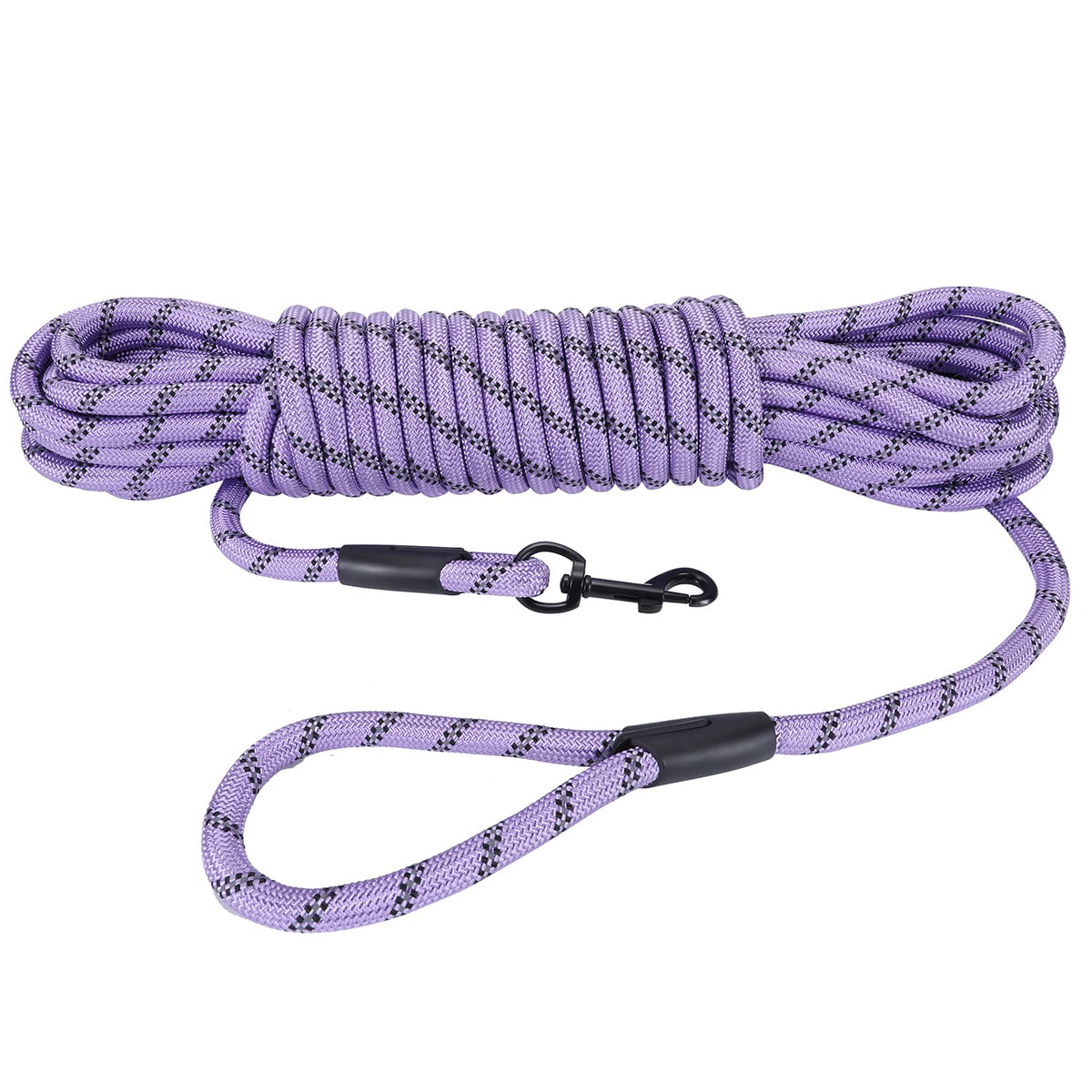 Hi Kiss Dog/Puppy Obedience Recall Agility Lead - 15ft 20ft 30ft 50ft 100ft Leash - Great for Training, Play, Camping, or Backyard - Orange 20ft