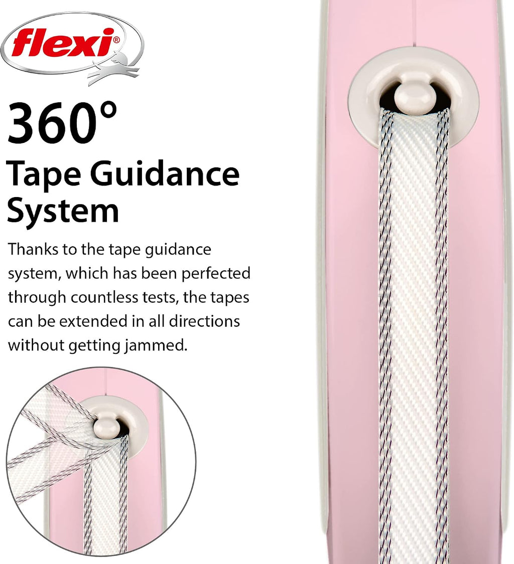 FLEXI® Classic Tape Retractable Dog Leash, Small, 10 ft - Pink/Rose