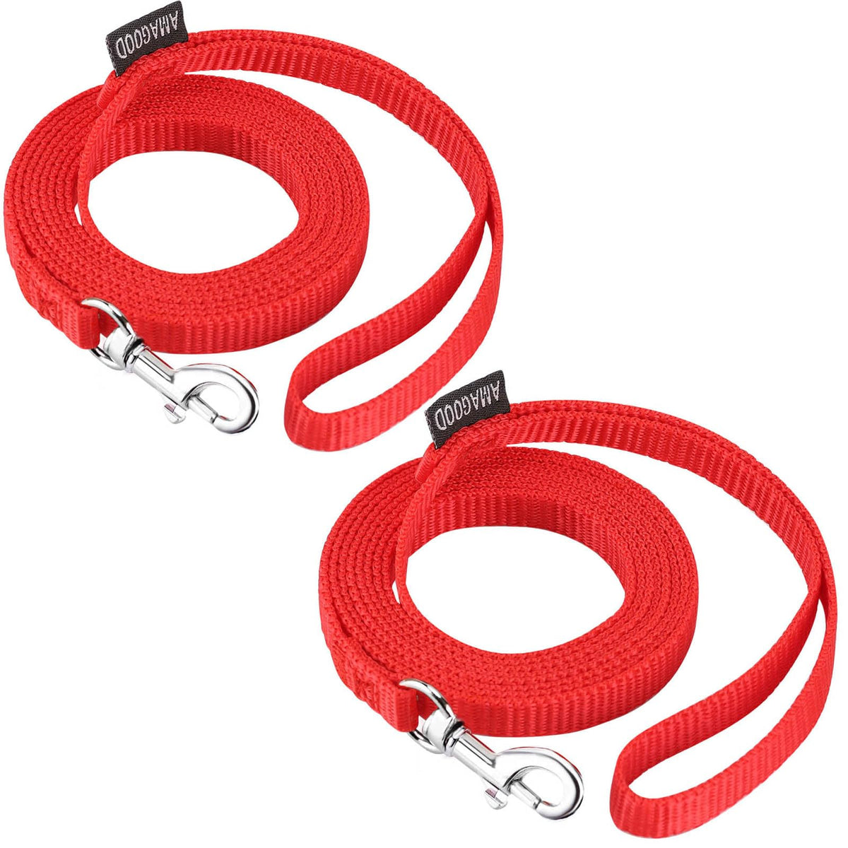 6 FT Puppy/Dog Leashes, Strong Traditional Style Leash with Easy to Use Collar Hook,Dog Lead Great for Small(Red,5/8" x 6 Feet) (Red)