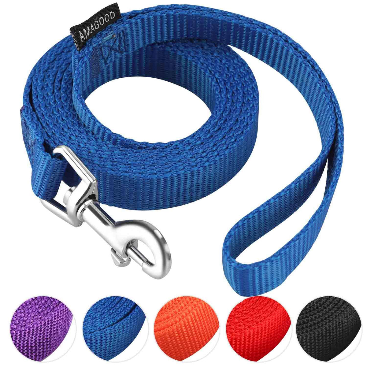 6 FT Puppy/Dog Leashes, Strong Traditional Style Leash with Easy to Use Collar Hook,Dog Lead Great for Small(Red,5/8" x 6 Feet) (Red)