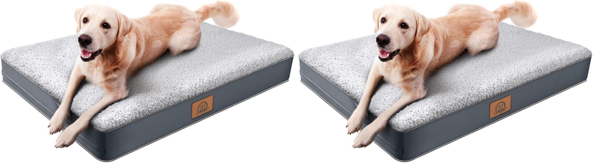Sunheir Washable Orthopedic Large Dog Bed with Removable Cover, Pet Bed Mat