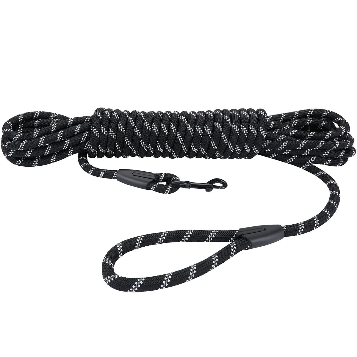 Hi Kiss Dog/Puppy Obedience Recall Agility Lead - 15ft 20ft 30ft 50ft 100ft Leash - Great for Training, Play, Camping, or Backyard - Orange 20ft
