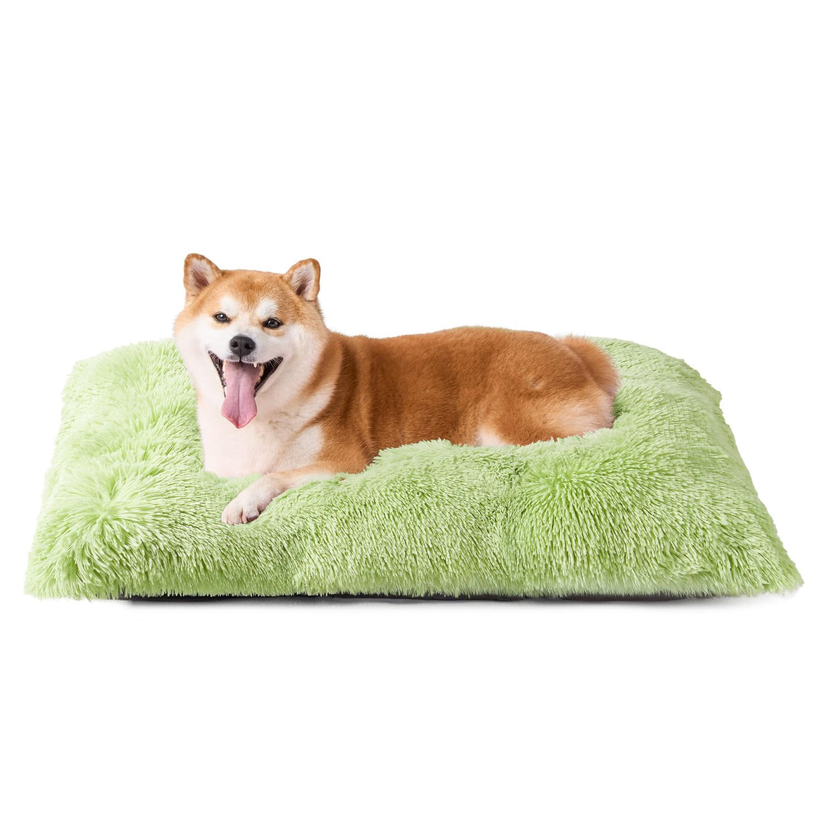 EHEYCIGA Fluffy Dog Crate Bed, Plush Extra Large Dog Pillow, Grey