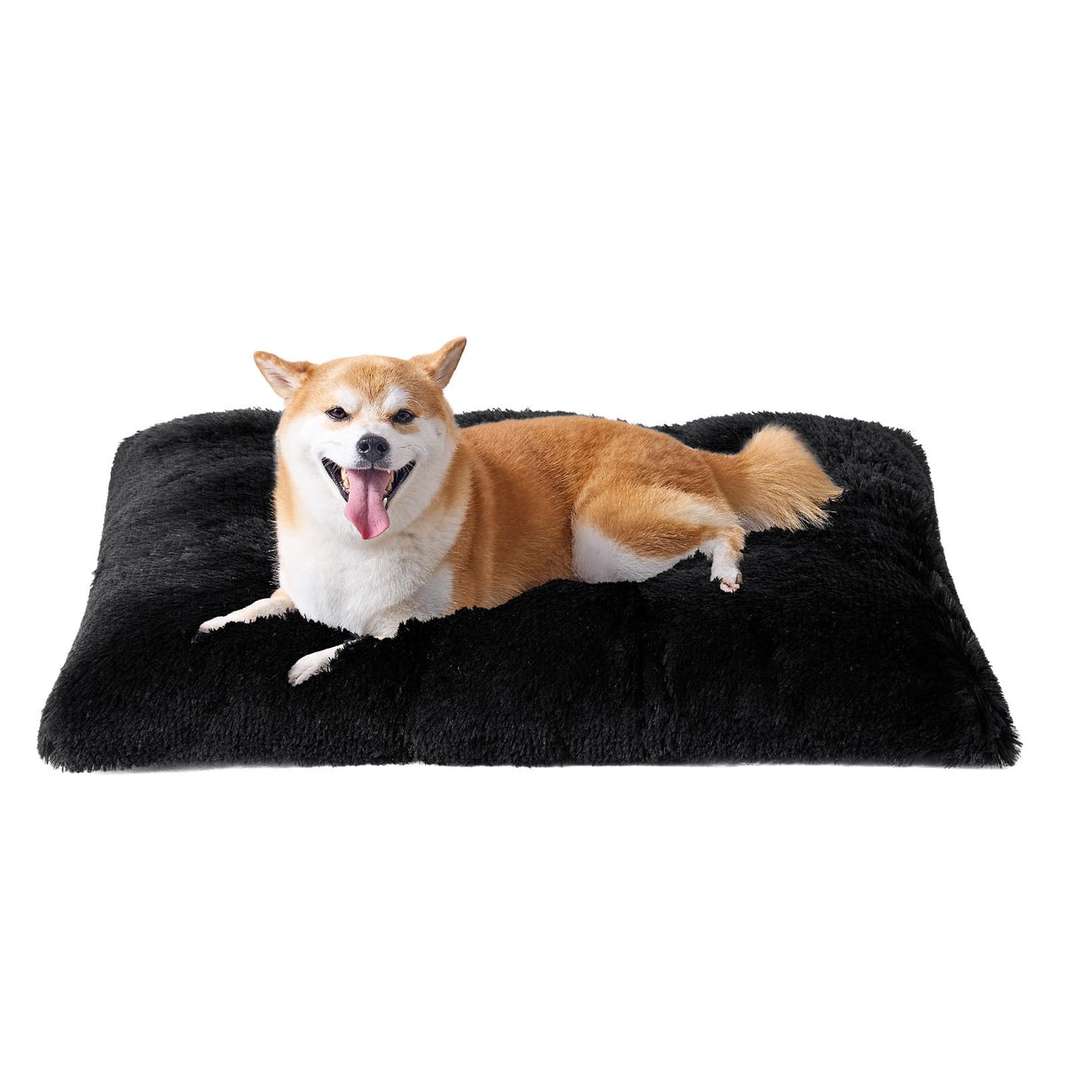 EHEYCIGA Fluffy Dog Crate Bed, Plush Extra Large Dog Pillow, Grey