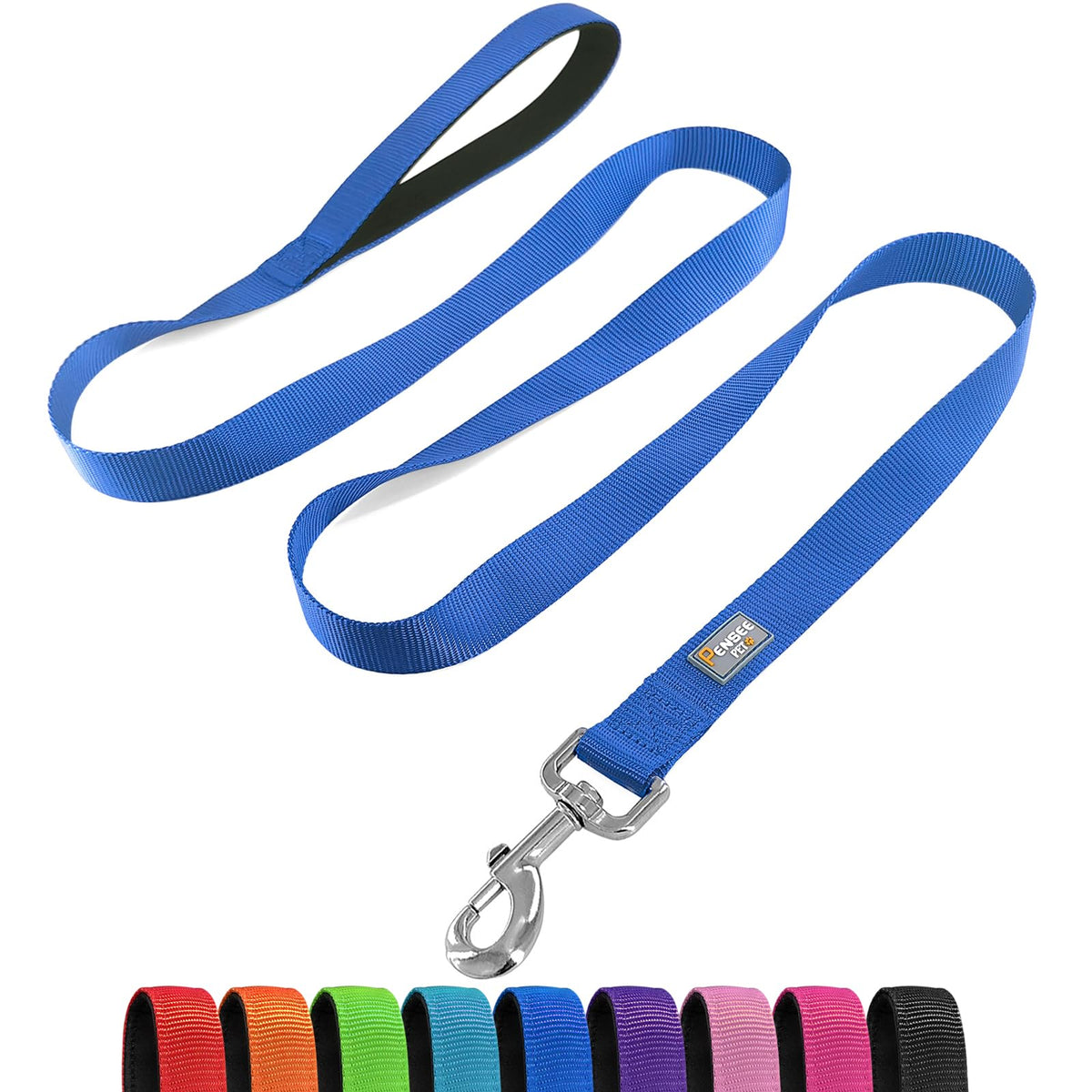 6 FT Basic Dog Leash for Medium Dogs,Black