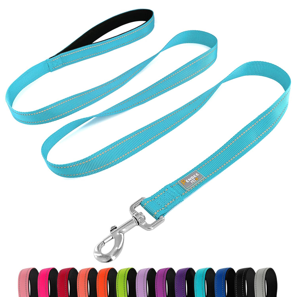 6 FT Basic Dog Leash for Medium Dogs,Black
