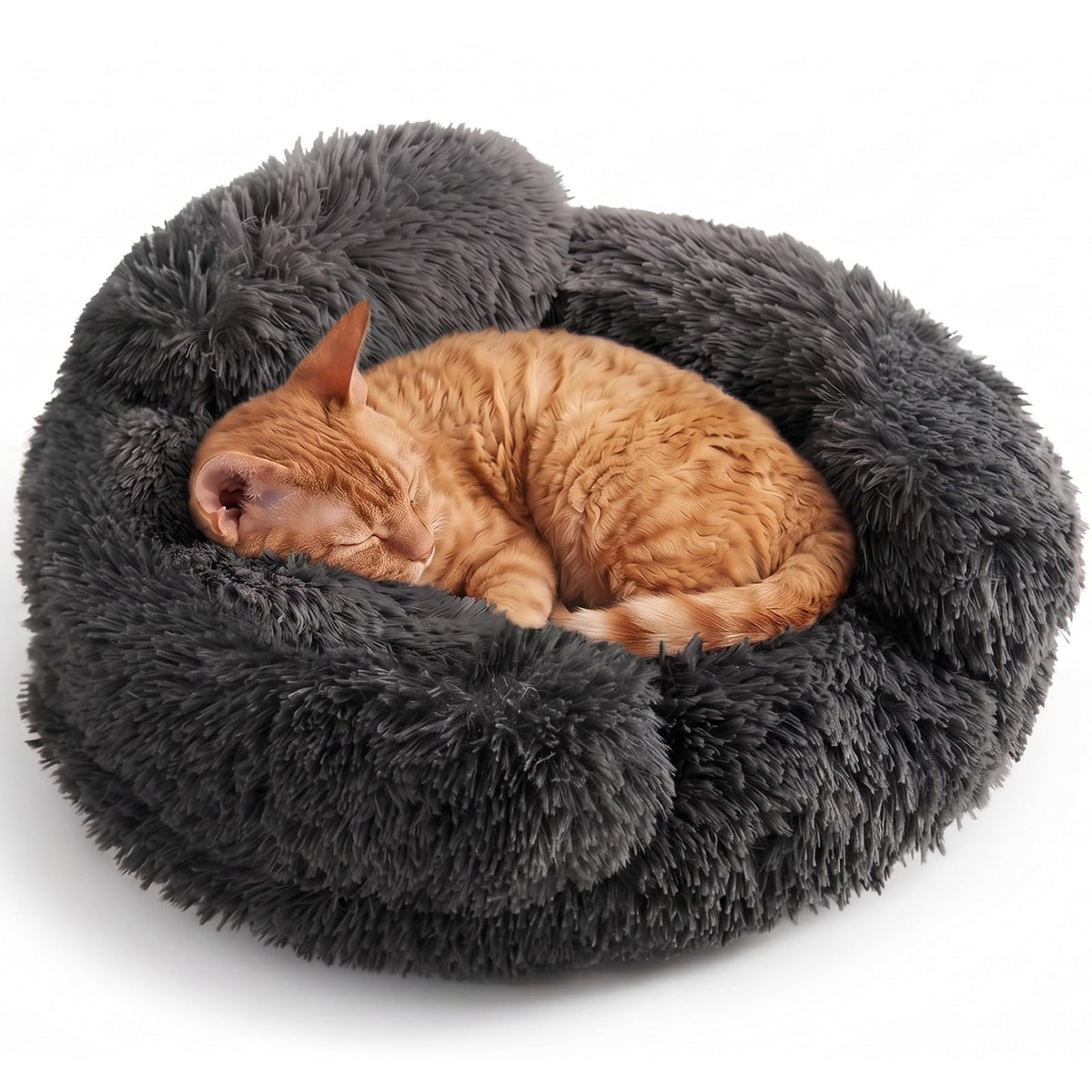 EHEYCIGA 23" Calming Donut Dog Bed for Small Dog & Cat Washable Pet Couch