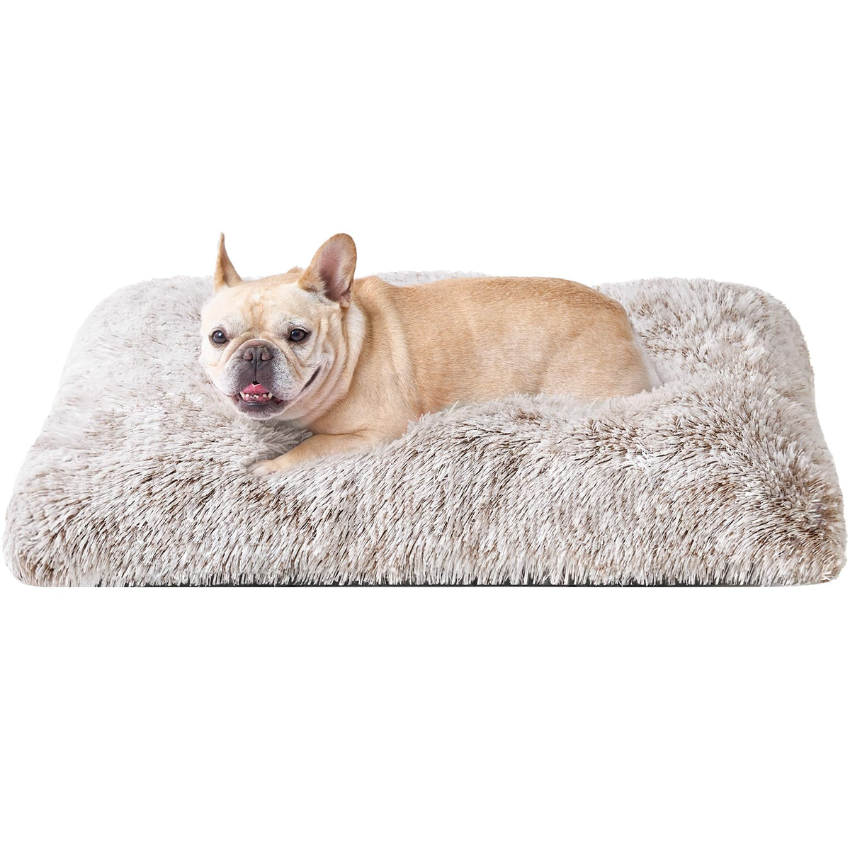 EHEYCIGA Fluffy Dog Crate Bed, Plush Extra Large Dog Pillow, Grey