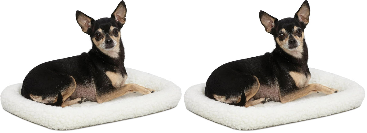 QuietTime by MidWest 24" Dog Crate Bolster Bed, Gray, Small Breeds