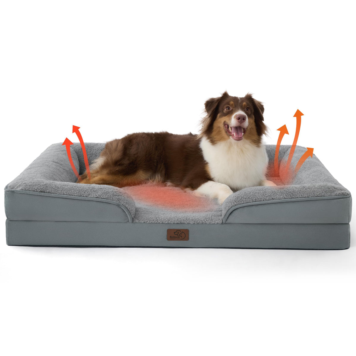 Bedsure Orthopedic Dog Bed Medium Washable Original Design, 28" Grey