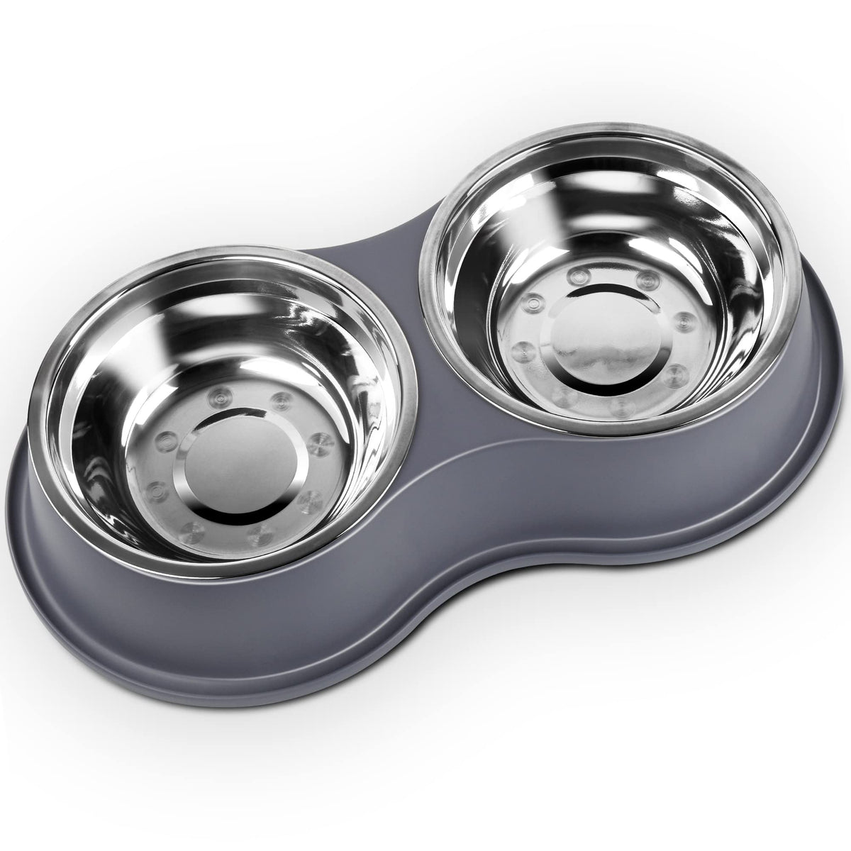 Epetslove Stainless Steel Dog Bowls Double Non-Slip Dog Water and Food Bowl