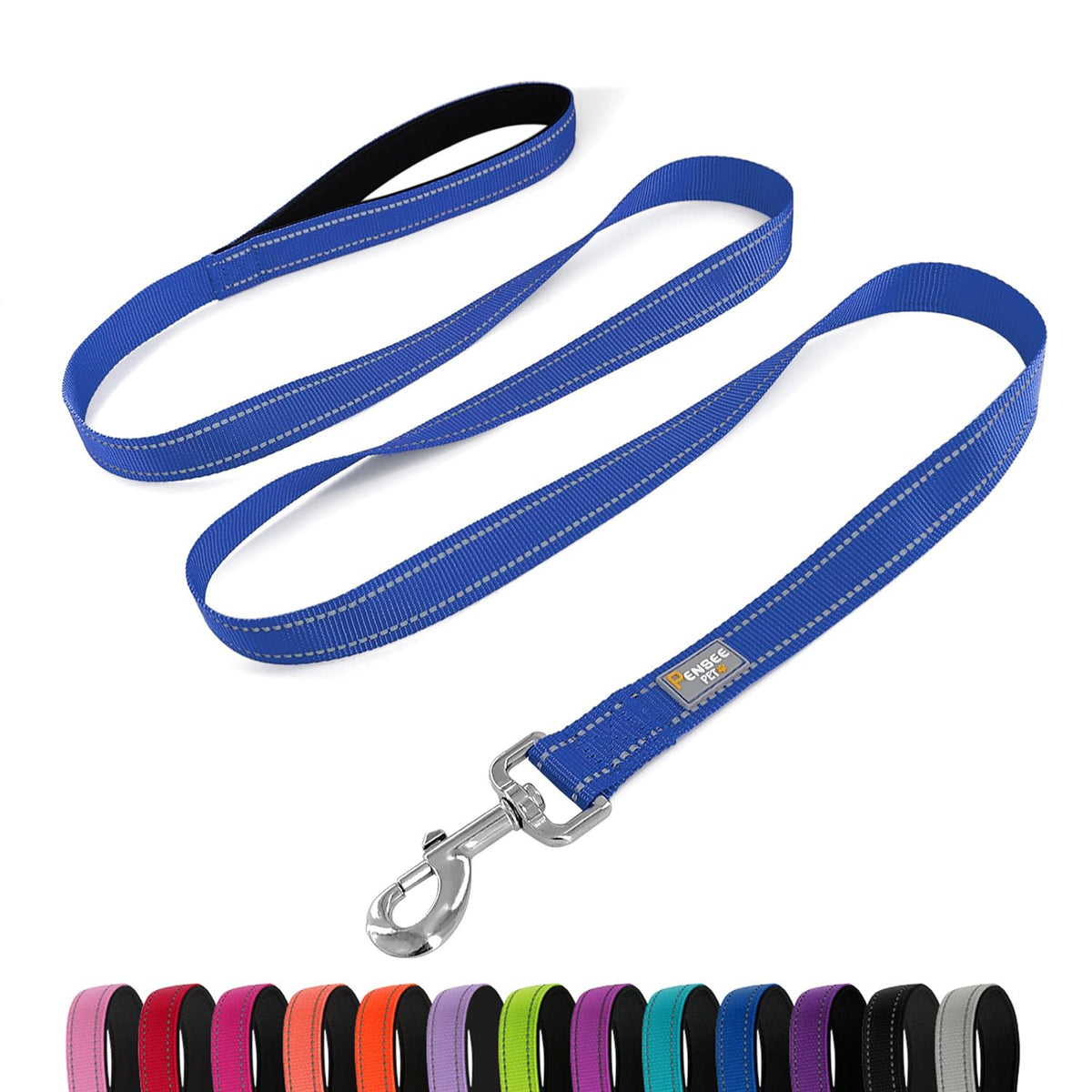 6 FT Basic Dog Leash for Medium Dogs,Black