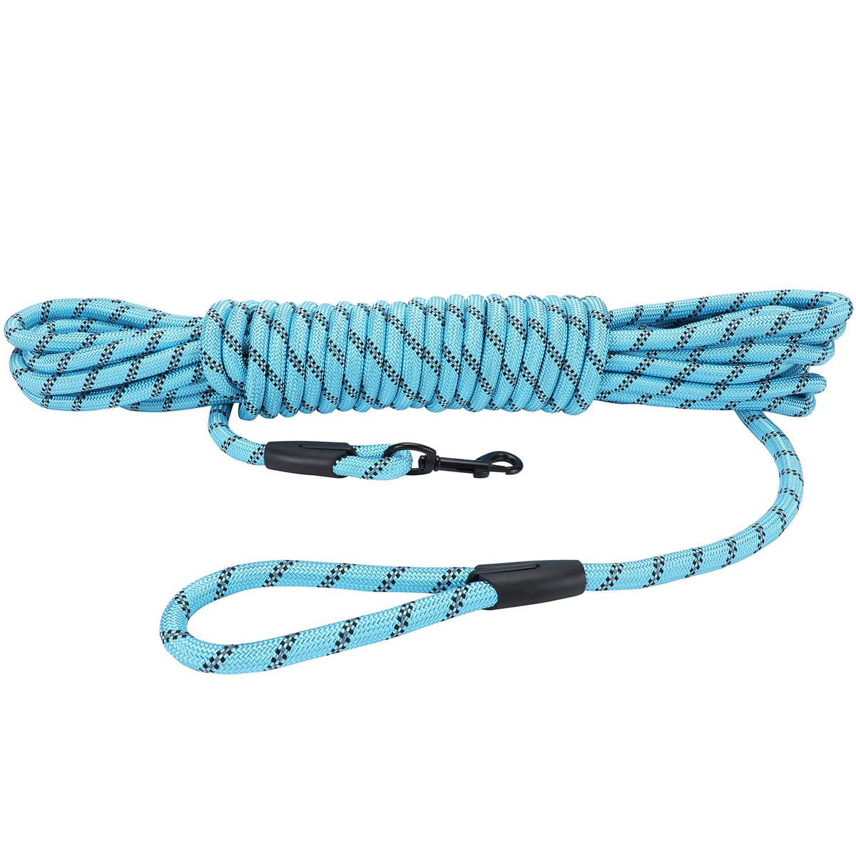 Hi Kiss Dog/Puppy Obedience Recall Agility Lead - 15ft 20ft 30ft 50ft 100ft Leash - Great for Training, Play, Camping, or Backyard - Orange 20ft