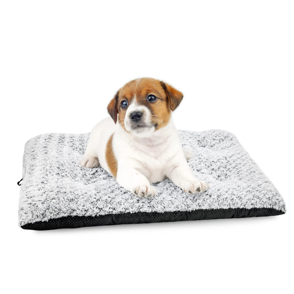 Dog Bed Kennel Pad Washable Anti-Slip Crate Mat for Small Dogs and Cats (24-inch)