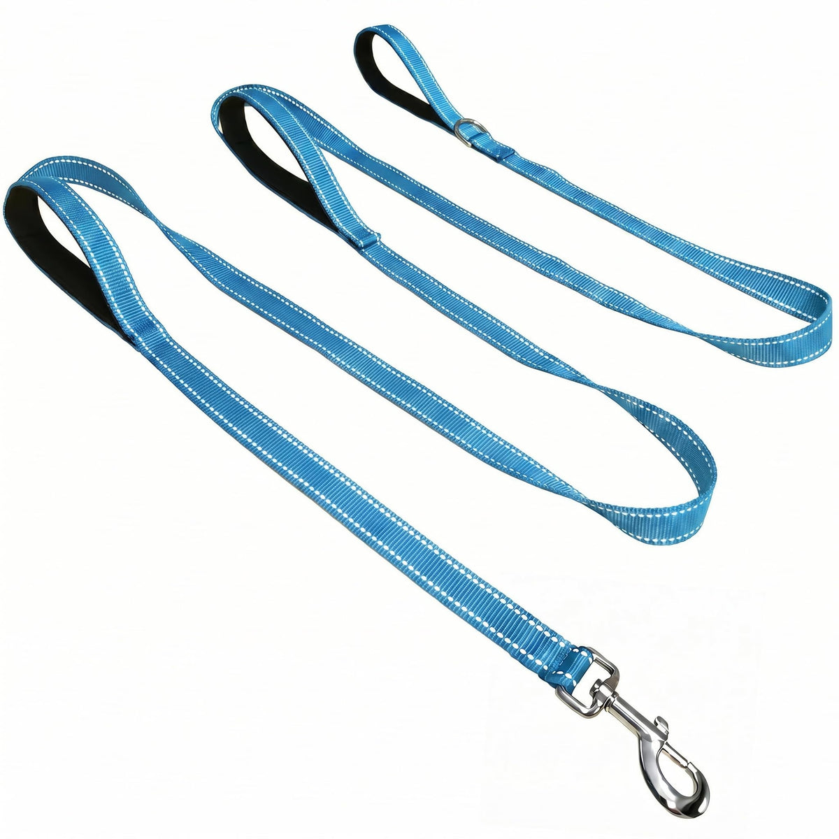Triple Handle 6FT 1IN Dog Leash, Heavy Duty Strong Nylon, Hot Pink