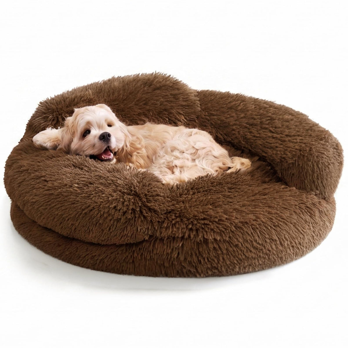 EHEYCIGA 23" Calming Donut Dog Bed for Small Dog & Cat Washable Pet Couch