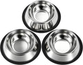 Stainless Steel Dog Bowls, 3 Pack, Non-Slip Dog Bowl Set, 13 Oz