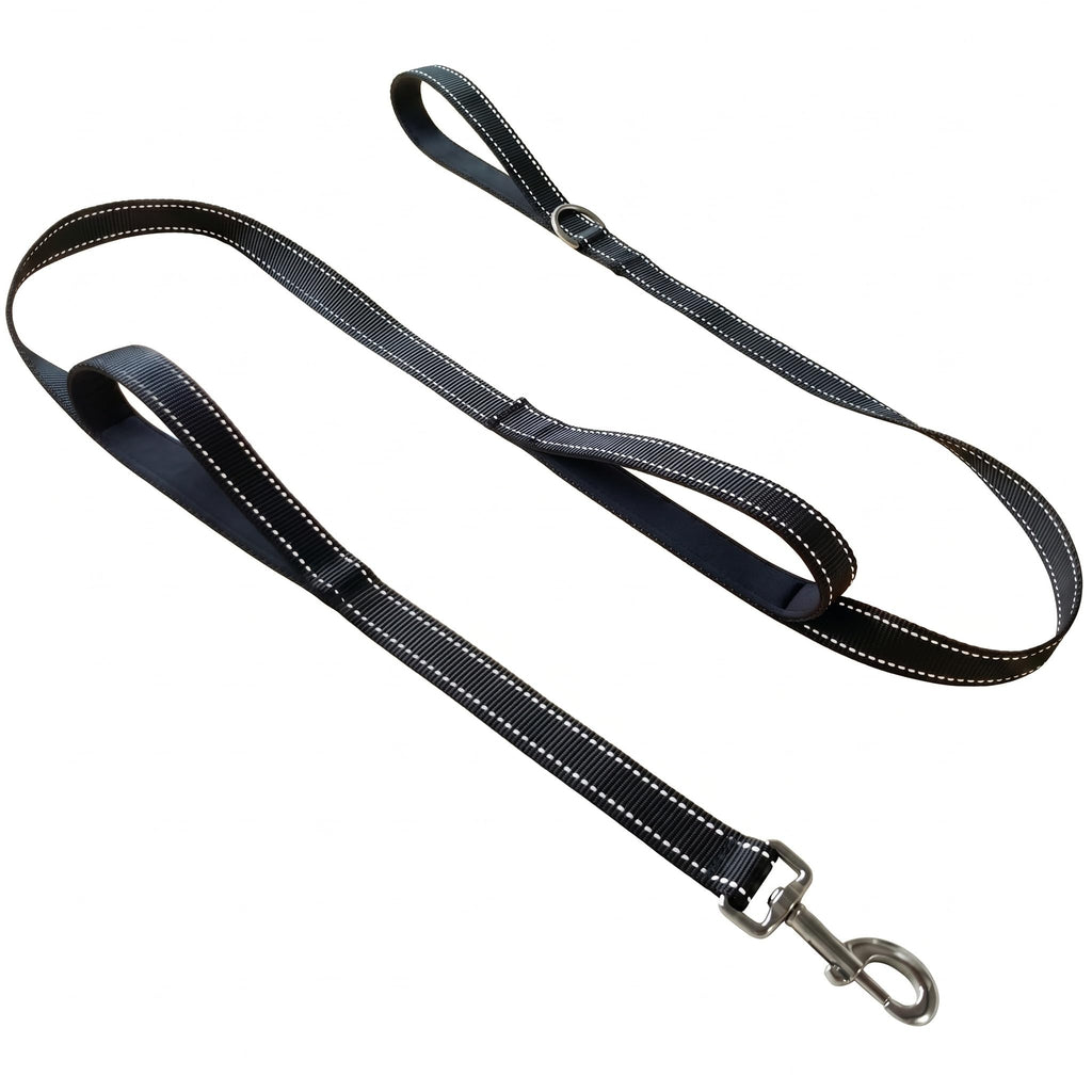 Triple Handle 6FT 1IN Dog Leash, Heavy Duty Strong Nylon, Hot Pink